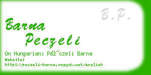 barna peczeli business card